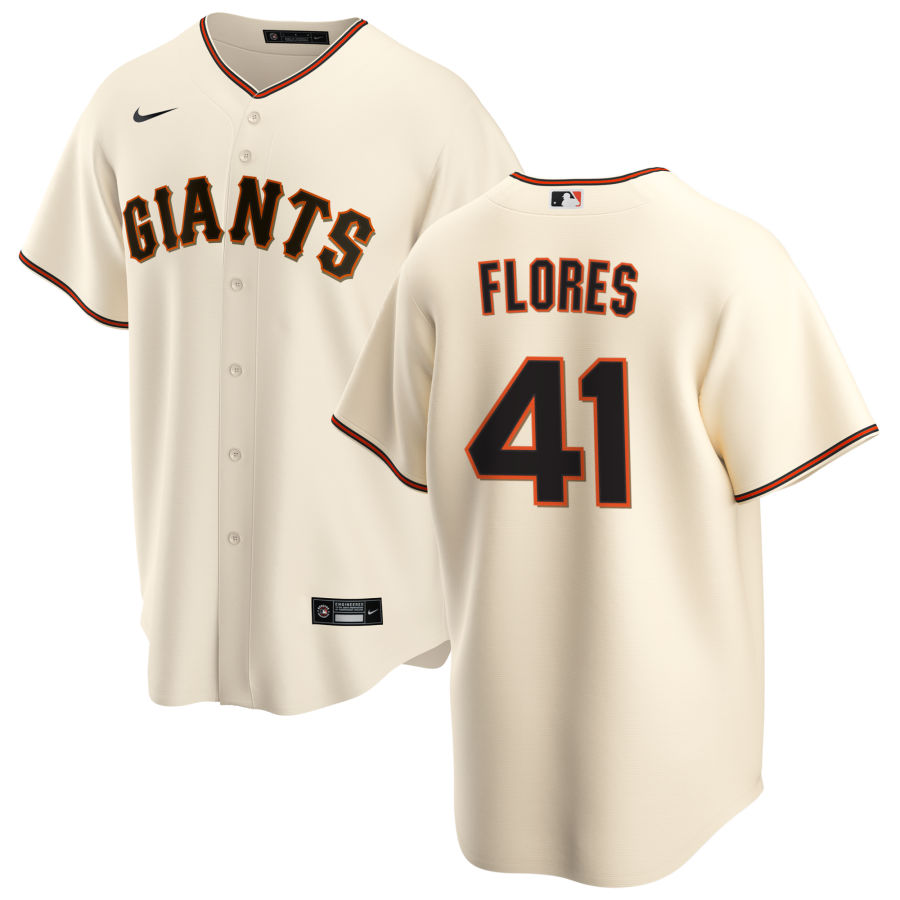 Nike Men #41 Wilmer Flores San Francisco Giants Baseball Jerseys Sale-Cream